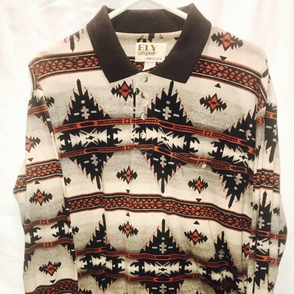 Ely Cattleman vintage men size large Aztec full